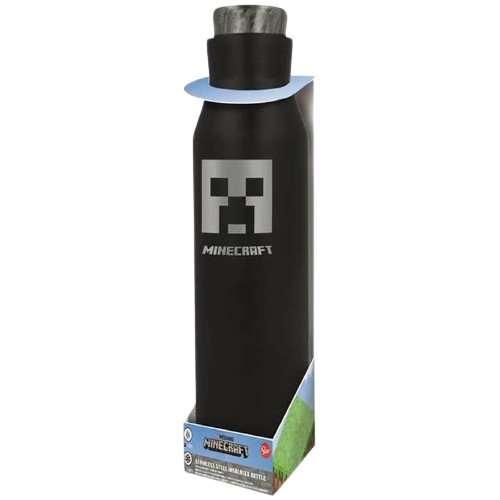 Minecraft Flasche 580ml Edelstahl Silikon - GameStationOne