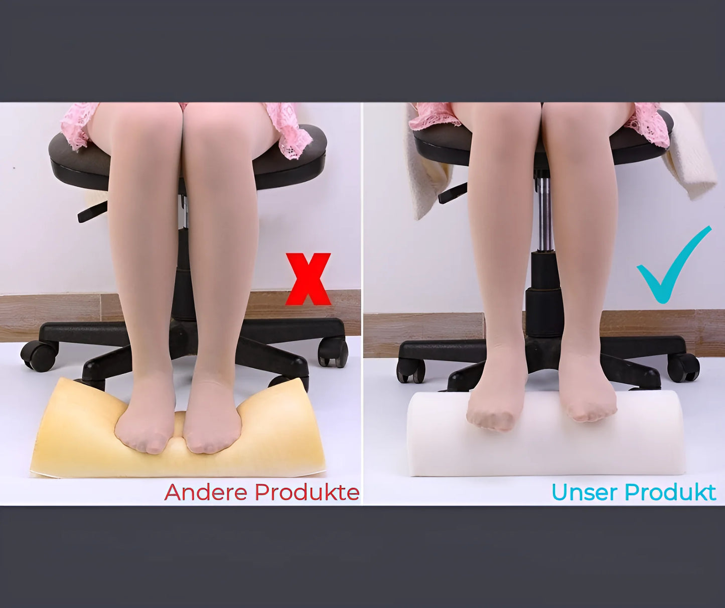 Ergonomische Fußstütze für den Schreibtisch