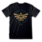 Unisex Kurzarm-T-Shirt The Legend of Zelda Hyrule Kingdom Crest Schwarz