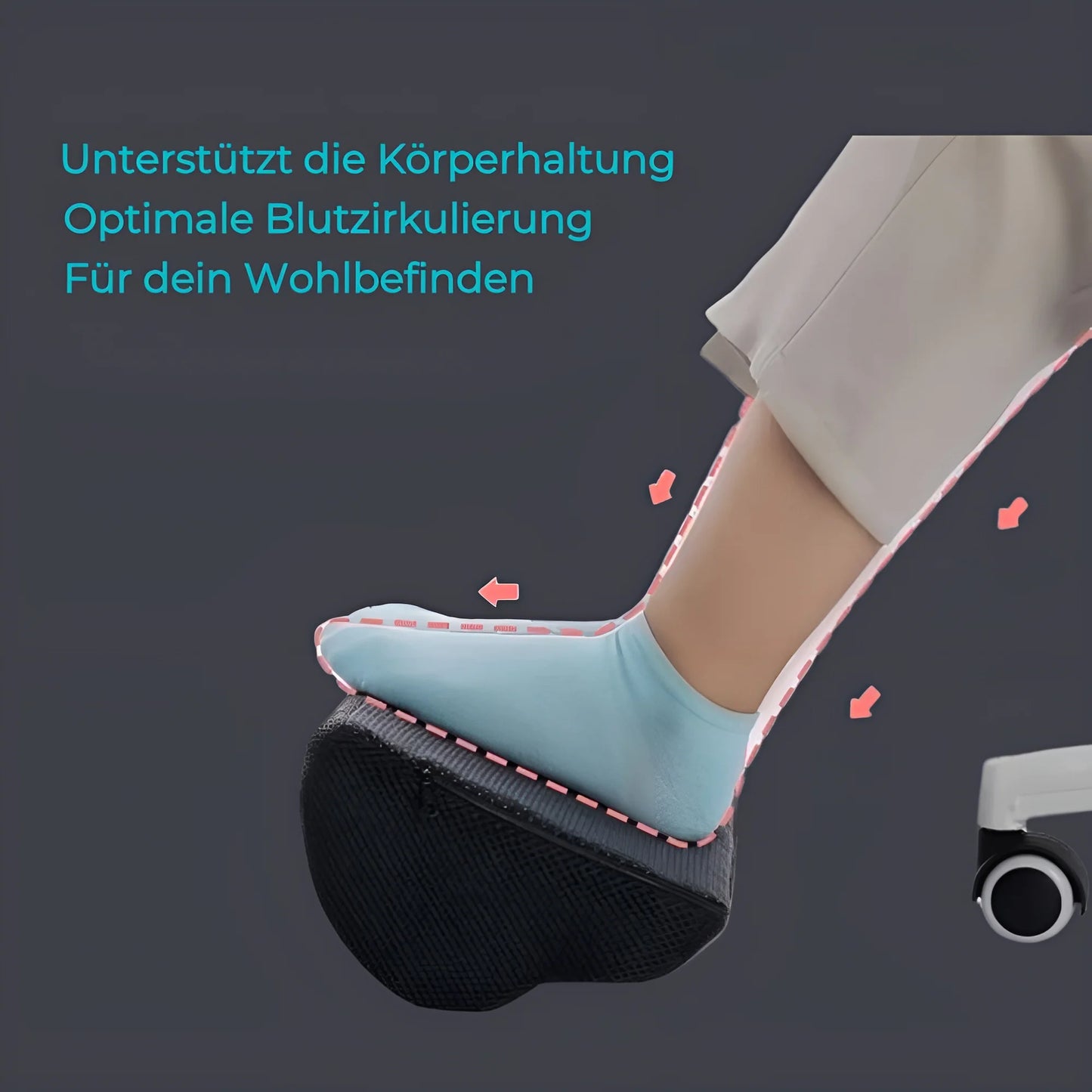 Ergonomische Fußstütze für den Schreibtisch